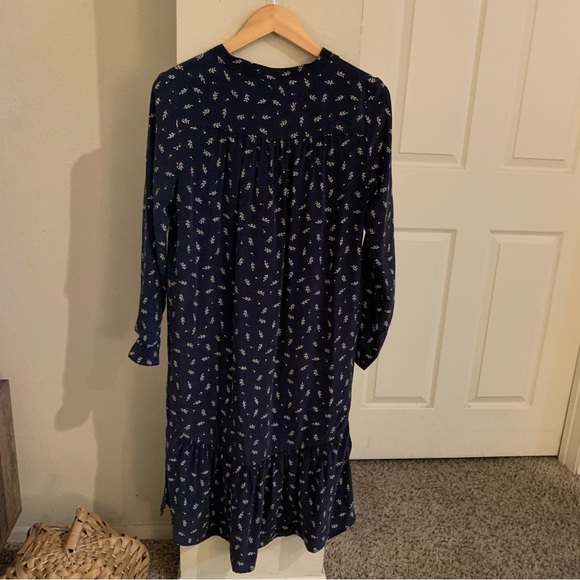 Amour Vert Navy Floral Long Sleeve Dress - Picture 4 of 6